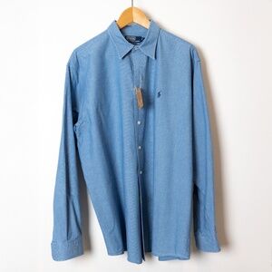 Polo by Ralph Lauren Blue Men's Dress Shirt - XL